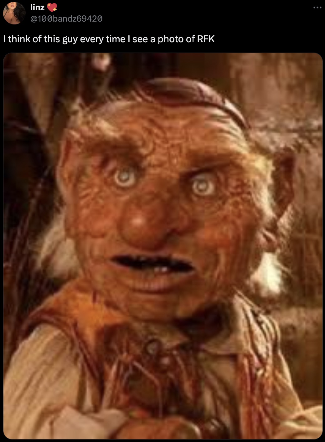 hoggle labyrinth - linz I think of this guy every time I see a photo of Rfk